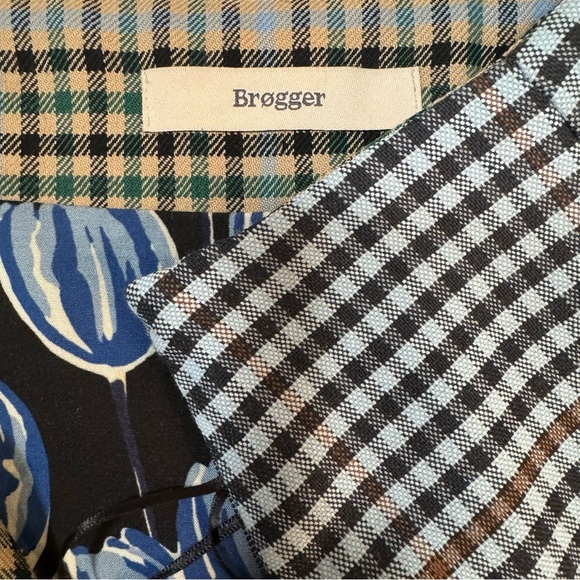 Brogger checkered mini skirt with hand buttons, large - Picture 16 of 16